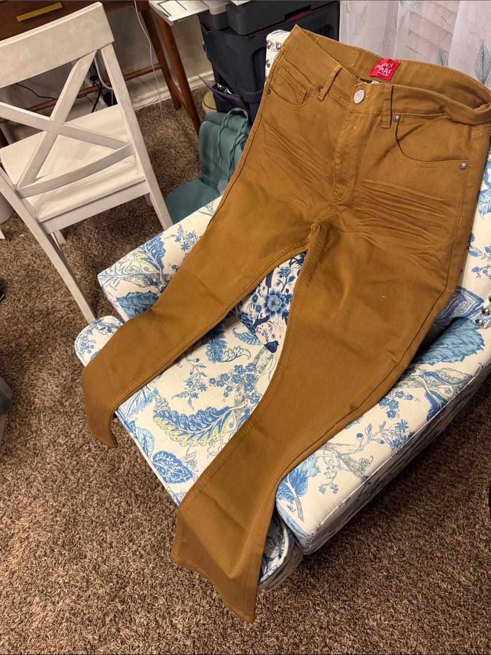 Men's Franky Max Men’s Jeans in Camel Brown Size W34 L30